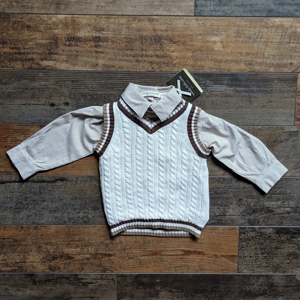 Baby boy shirt and vest